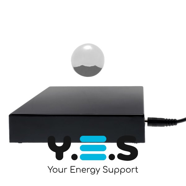 Левітуюча куля Buda Ball, чорна, квадратна підставка