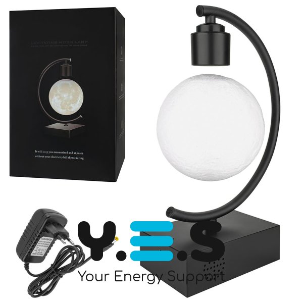 Левітуюча декоративна лампа-світильник «Місяць» з Bluetooth-колонкою, d=14 см