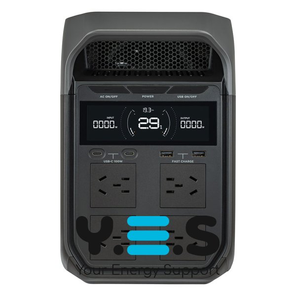 Зарядна станція EcoFlow DELTA 3 1024Wh 1800W, китайські розетки з перехідниками