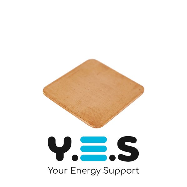 Мідна термопрокладка для ноутбуків 15×15×0,6 мм, теплопровідність 384 W/m·K