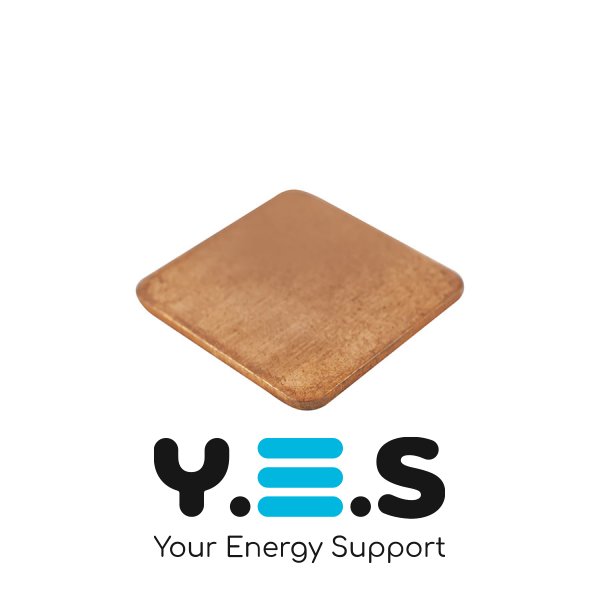 Мідна термопрокладка для ноутбука 15×15×0,8 мм, теплопровідність 384 W/m·K