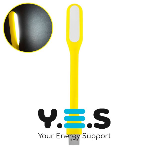 Гнучка USB лампа-світильник 5V 1,2W, жовта