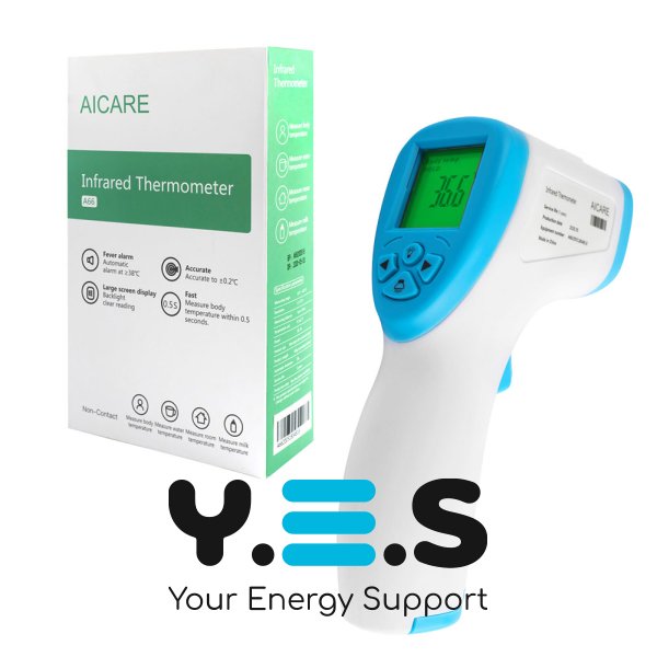 Безконтактний інфрачервоний термометр AICARE A66, точність 0,2°C, вимір 0,5 с