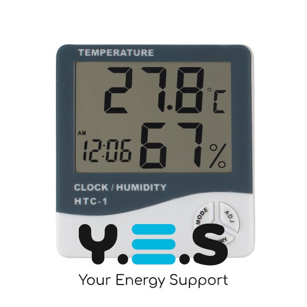 Цифровий термометр-гігрометр HTC-1 для дому: температура й вологість