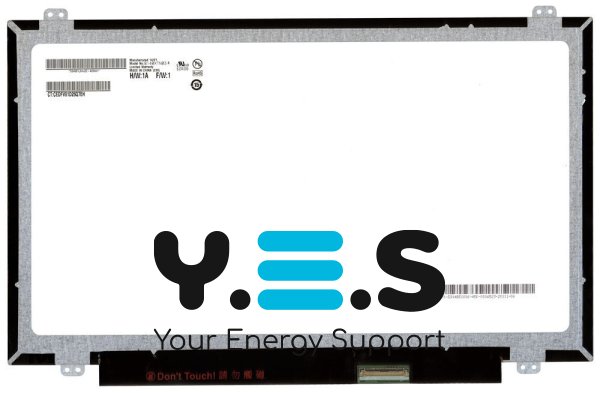 Матриця для ноутбука 14" Slim, 1366x768 LED, 40pin знизу справа, глянець, AUO B140XTN03.6
