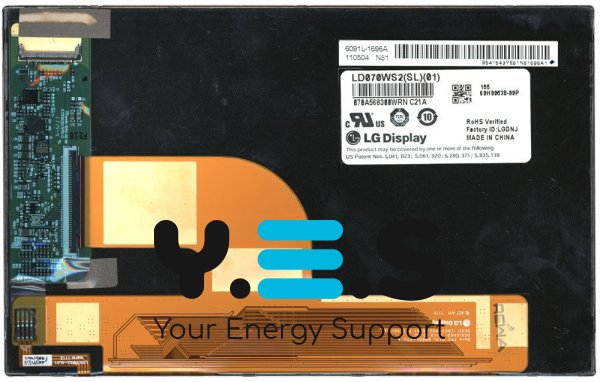 Матриця для планшета 7" Slim, 40pin знизу ліворуч, 1024x600 LED, глянець, LG LD070WS2(SL)(01)