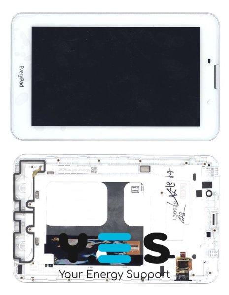 Тачскрін-матриця (модуль) для EveryPad, біла, з рамкою