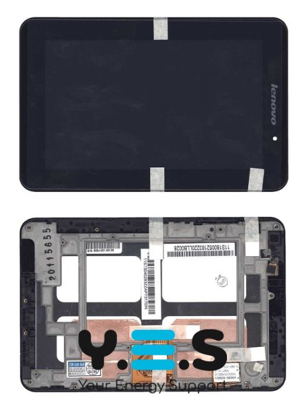 Сенсорний модуль (тачскрін) з рамкою для Lenovo IdeaPad A1-07, чорний