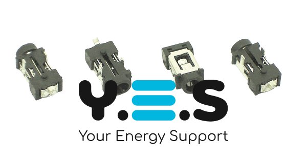 Вертикальний роз’єм живлення для планшета №2 0,7×2,5 мм, пластик, центр. контакт 0,7 мм