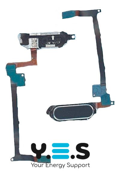 Кнопка Home з механізмом і шлейфом для Samsung Galaxy Note 4 N910, чорна