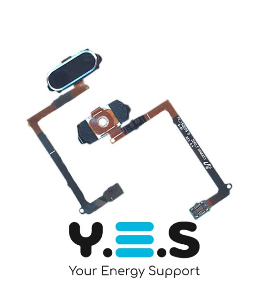 Кнопка Home з механізмом і шлейфом для Samsung Galaxy S6 SM-G920F, синя