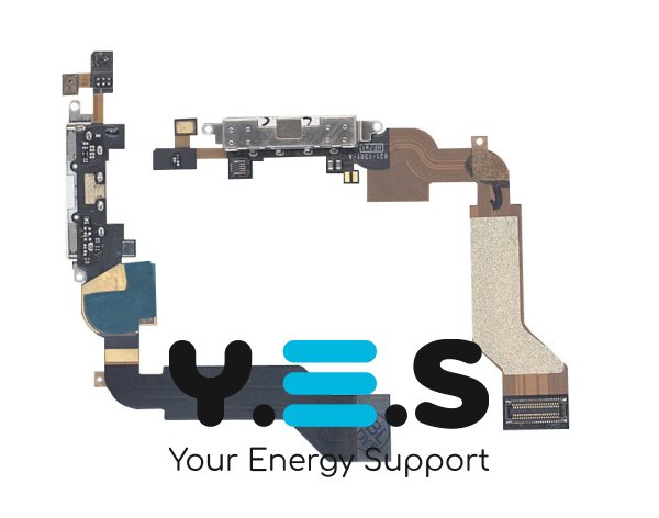 Білий шлейф роз’єму живлення для смартфона Apple iPhone 4S