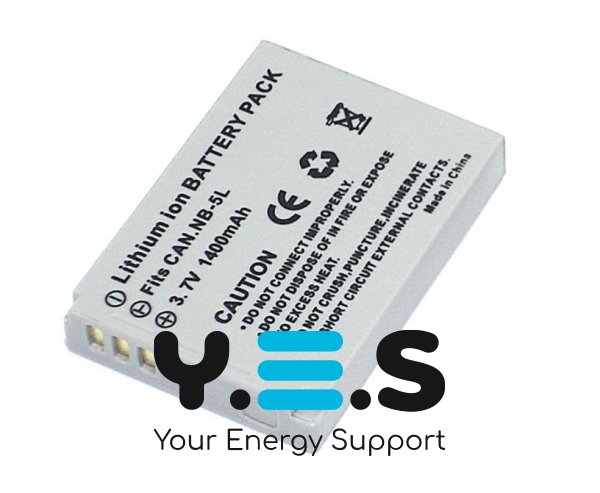 Акумулятор Li‑ion 3.7В 1400 мА·год для Canon NB‑5L (Digital IXUS 800)