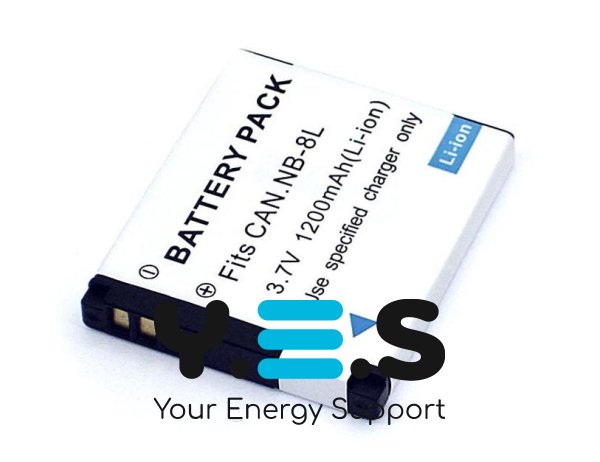 Акумулятор Li‑ion 3.7В 1600мА·год для Canon NB‑8L PowerShot A2200