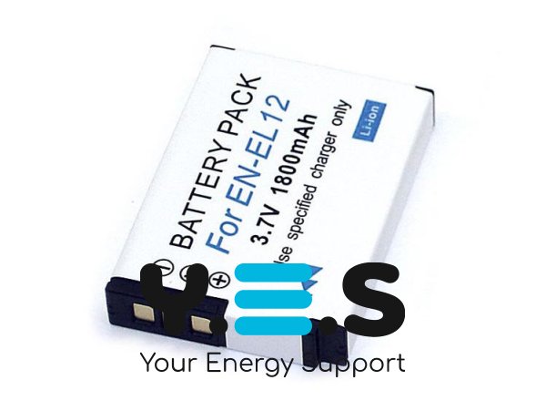Акумулятор Li‑ion 3.7V 1800 мА·год для Nikon EN‑EL12, сумісний з Coolpix A900