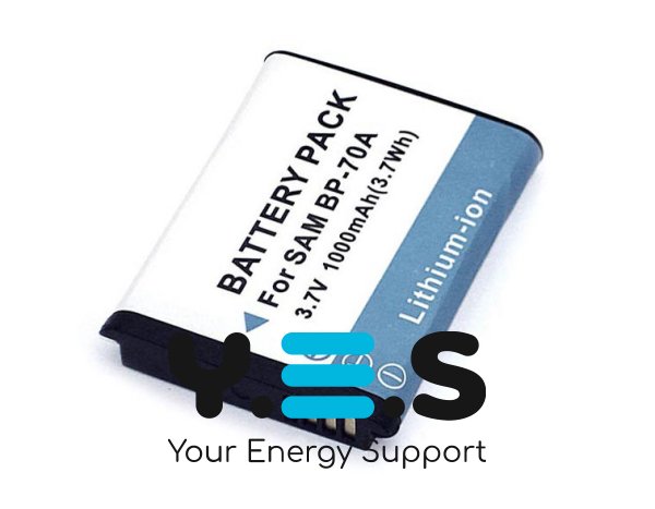 Акумулятор Li‑ion 3.7V 1000 мА·год для фотоапаратів Samsung Digimax AQ (BP‑70A)
