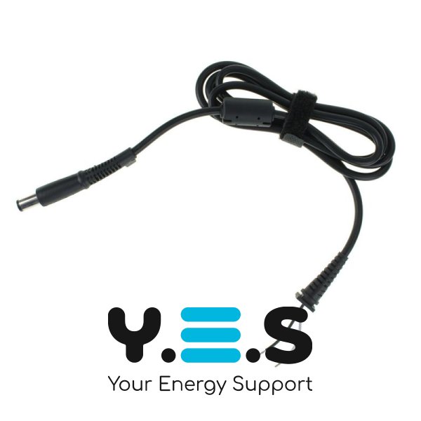 DC-кабель живлення для БЖ HP 90W, штекер 7.4×5.0 мм + PIN, центральний контакт