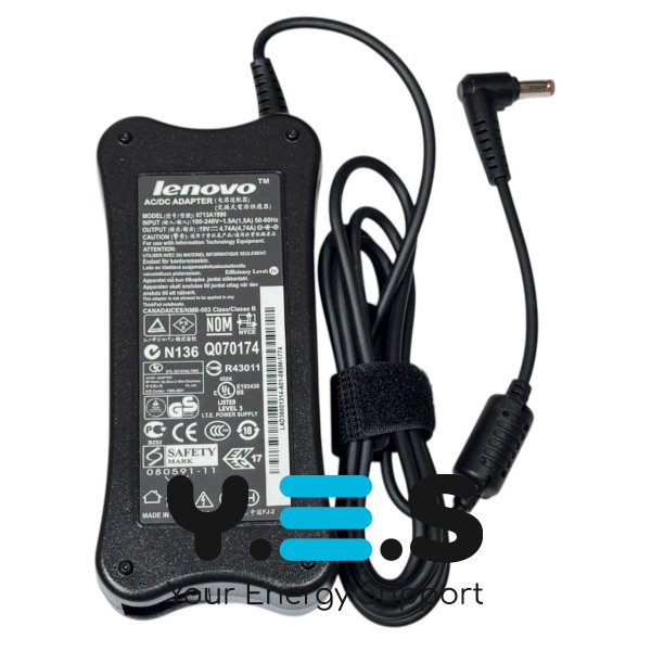Блок живлення для ноутбука Lenovo 19V 4.74A 90W, штекер 5.5×2.5 мм, без кабелю 220V