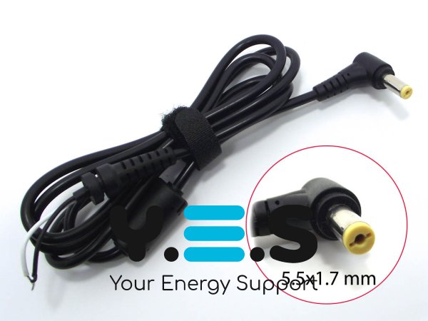 DC-кабель 5.5×1.7 для Acer: 30W/40W/45W/65W/90W/120W, від БЖ до ноутбука
