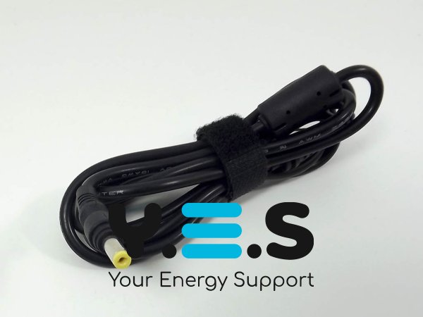 DC-кабель живлення 4.8×1.7 для HP, LG 65W з феритовим фільтром і застібкою