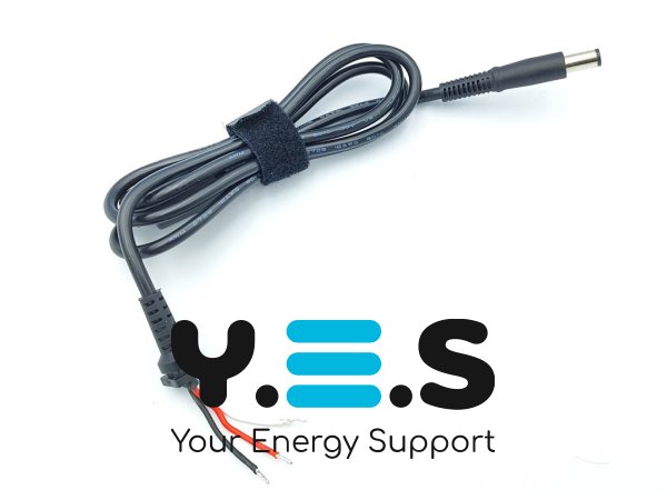 DC-кабель 7.4×5.0 з pin для HP, Dell 120/135/150/180W, 3 дроти, від БЖ до ноутбука