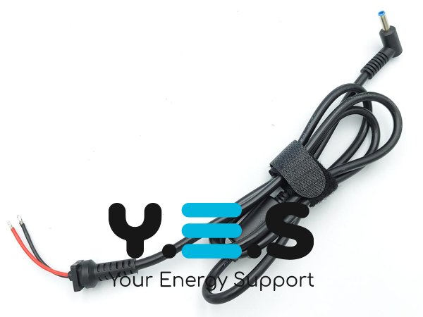 DC-кабель 4.5×3.0+Pin для HP (120/135/150/180/240W), 2 дроти, від БЖ до ноутбука