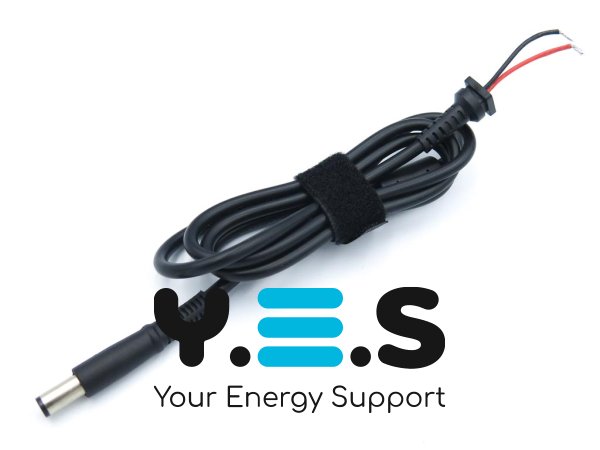 DC-кабель живлення 7.4×5.0+pin для DELL, HP 120/135/150/180W, 2 дроти (БЖ→ноутбук)