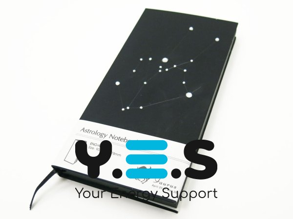 Подарунковий блокнот «Телець» (сузір’я зодіаку), 240 арк., 90×180×18 мм, чорний