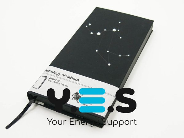 Подарунковий блокнот Зодіак Лев (сузір’я), 90×180×18 мм, 240 арк., чорний