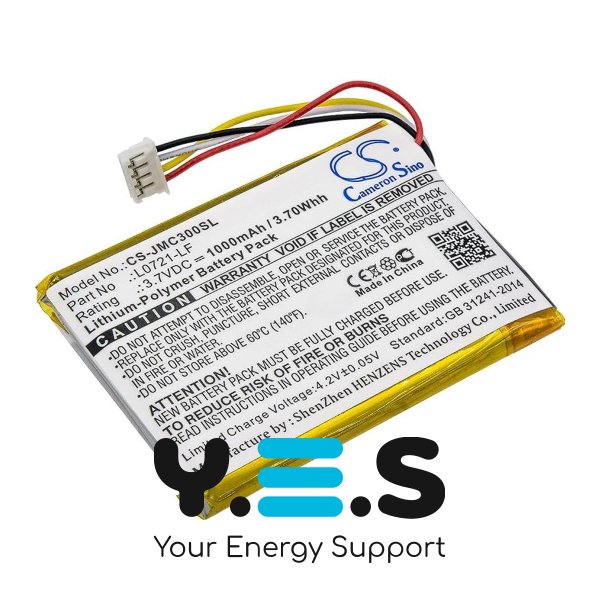 Акумулятор Cameron Sino L0721-LF (CS-JMC300SL) для JBL Clip 3, 1000 mAh