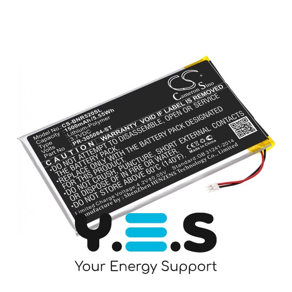 Акумулятор Cameron Sino PR-305084-ST (CS-BNR520SL) для Barnes & Noble GlowLight 3 BNRV520 1500 mAh