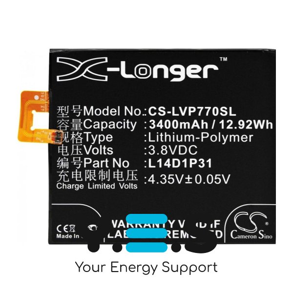 Акумулятор Lenovo L14D1P31 3400 mAh для планшета Phab Plus PB1-770M PB1-770N (X-Longer CS-LVP770SL)