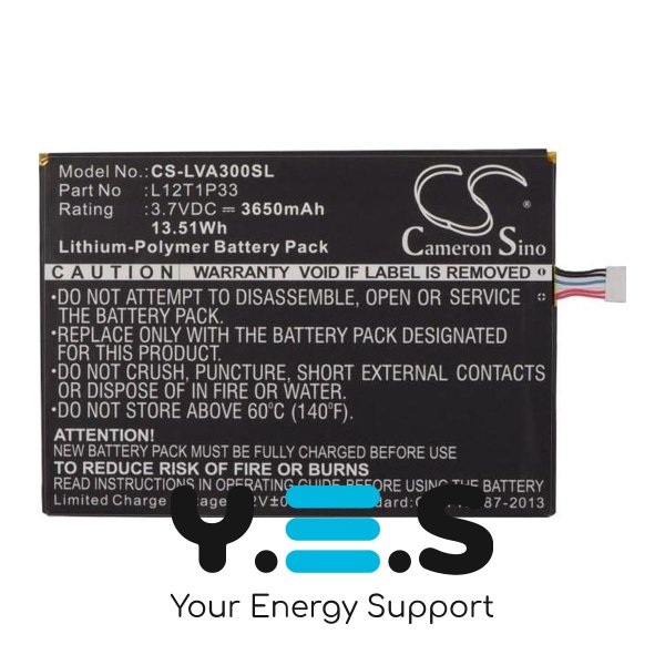Акумулятор Lenovo L12T1P33 3650 mAh для планшета A3300, A5000 (Cameron Sino CS-LVA300SL)
