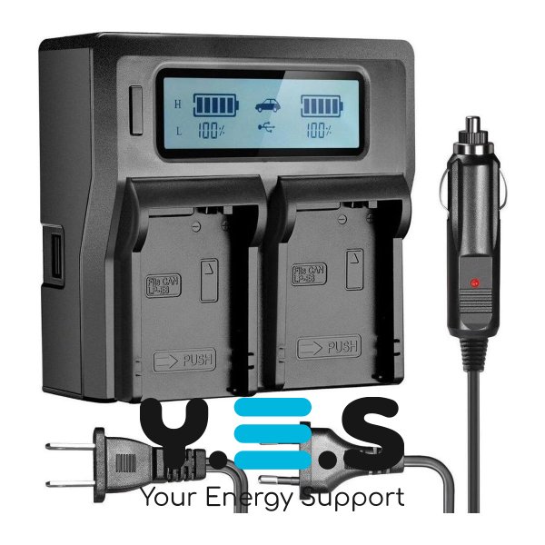 Зарядний пристрій KingMa на 2 акумулятори для Canon LP-E8