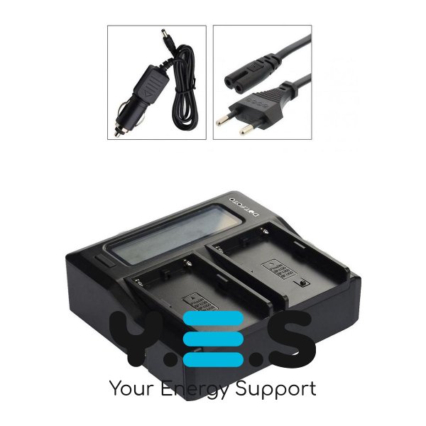 Зарядний пристрій KingMa на 2 акумулятори для Olympus BLM-1