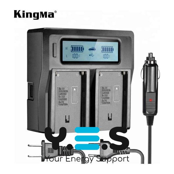 Подвійний зарядний пристрій для 2 акумуляторів Sony NP-F550 NP-F750 NP-F960 NP-F970