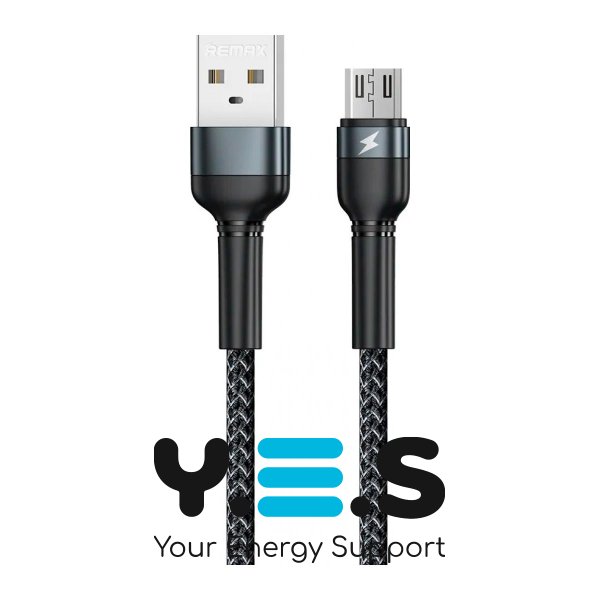 Кабель Remax RC-124m Black USB–Micro-USB 1 м, 2.4 A (серія Jany)