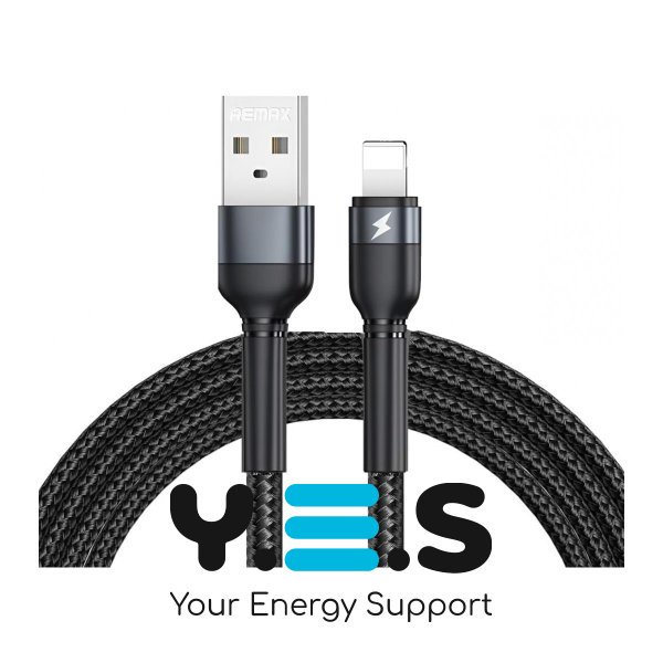 Кабель Remax RC-124i Black USB–Lightning для iPhone, 1 м, 2.4 A (Jany Series)