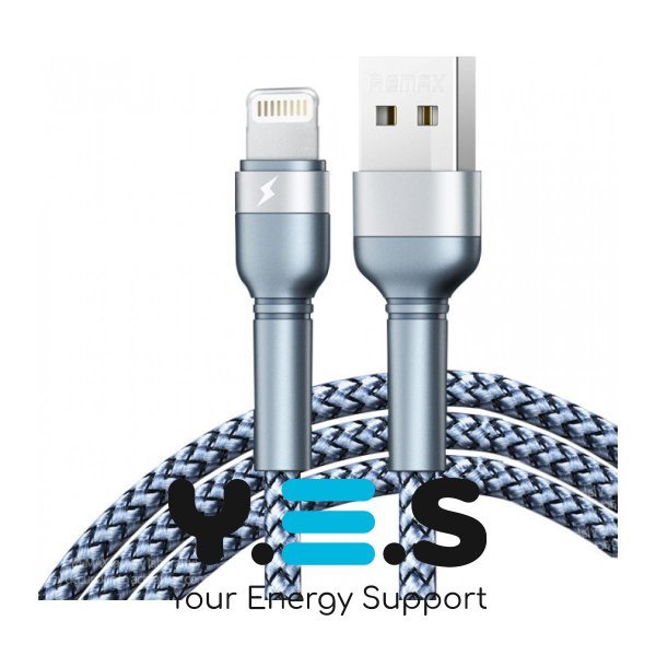 Кабель Remax RC-124i Silver USB–Lightning для iPhone, 1 м, 2.4 A (Jany Series)