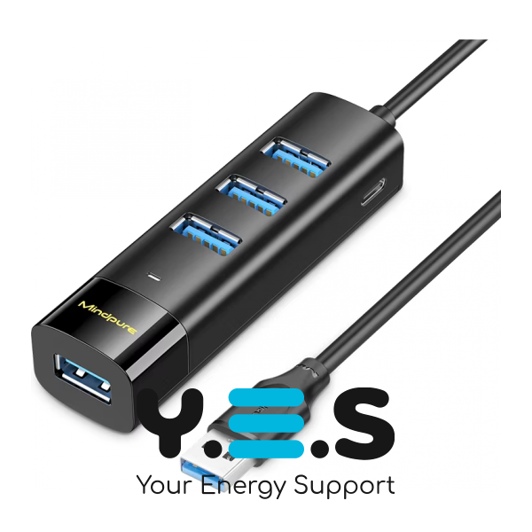 USB-хаб Mindpure Long US023 4×USB 3.0, Type‑C→USB
