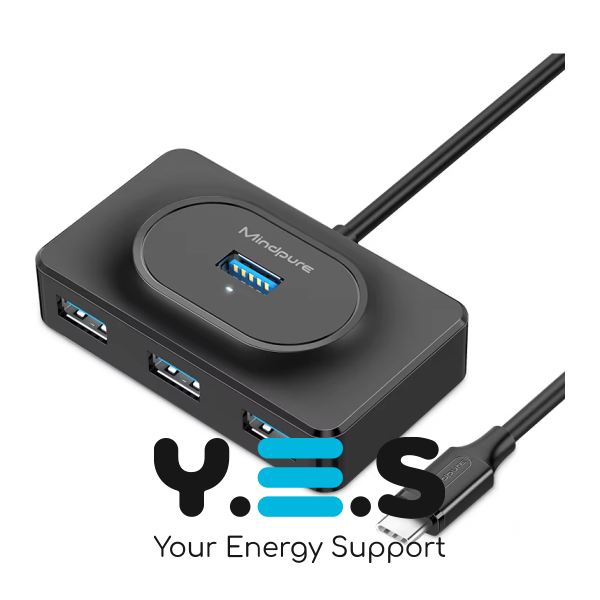 USB‑C хаб Mindpure Square USB 3.0 на 4 порти, модель US021