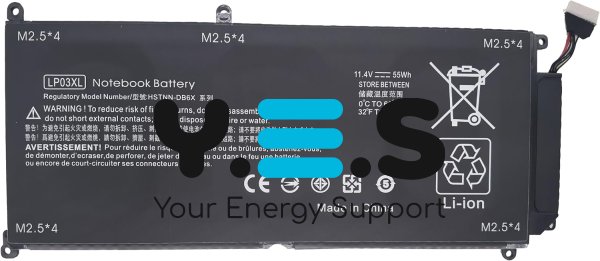 Акумулятор для ноутбука HP LP03XL Envy 14-J 15-AE 11.4V 60Wh