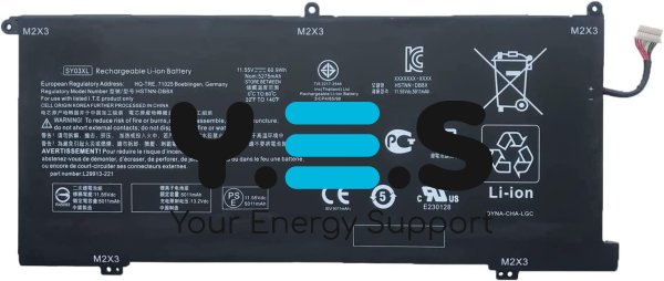 Акумулятор для ноутбука HP SY03XL Chromebook X360 14 G1 11.55V 60.9Wh