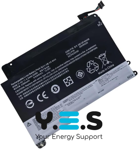 Акумулятор для ноутбука Lenovo 00HW020 ThinkPad Yoga 460 P40 Yoga 11.4V 53Wh