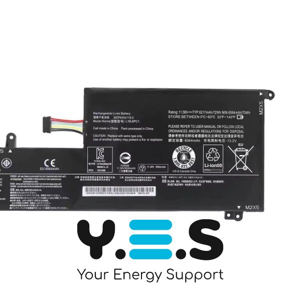 Акумулятор для ноутбука Lenovo L16C6PC1 Yoga 720-15IKB 80X7 11.52V 72Wh