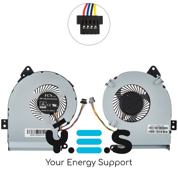 Вентилятор (кулер) для ноутбука ASUS X540LA/X540LJ/X540YA/X540SA/X540SC/R540S, 5V 0.5A, 4pin (FCN DFS2004057S0T, 13NB0B10T01111) Original