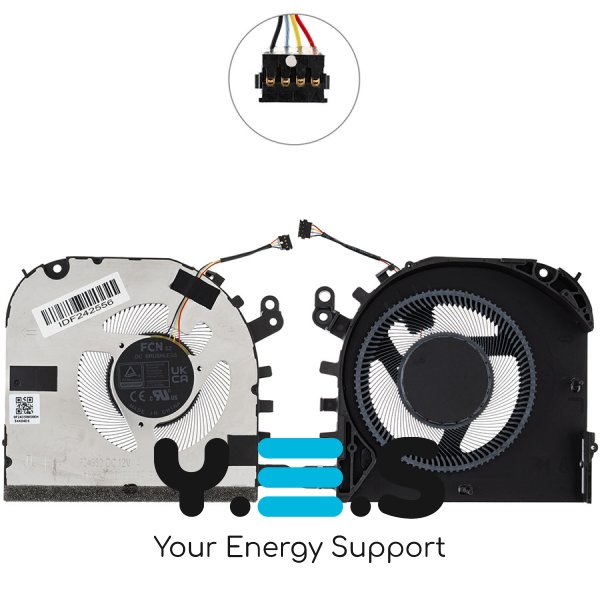 Вентилятор CPU для ноутбука Lenovo Yoga Pro 9 16IAH10, 12V Original