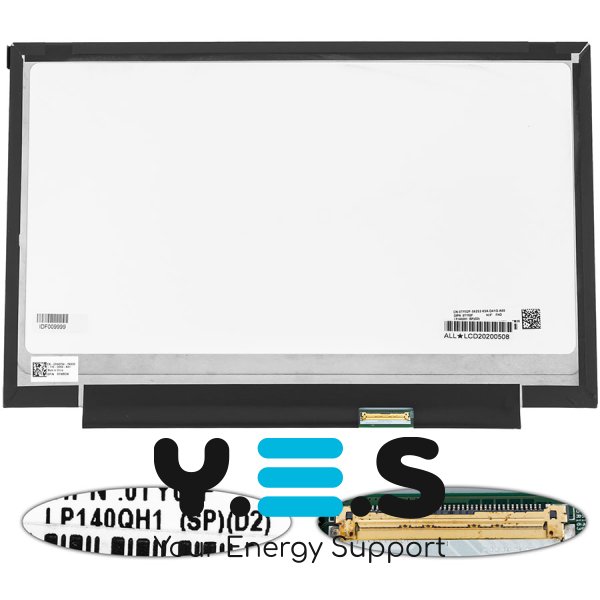 Матриця LP140QH1-SPD2 14" 2560×1440 eDP 40pin LED Slim матова (роз’єм справа внизу) для ноутбука