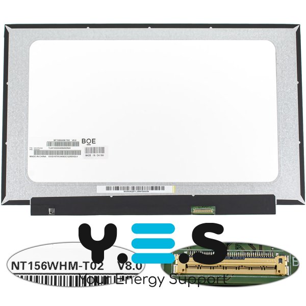 Матриця 15.6" NT156WHM-T02 Touch 1366×768 eDP 40pin LED Slim матова, розʼєм справа знизу