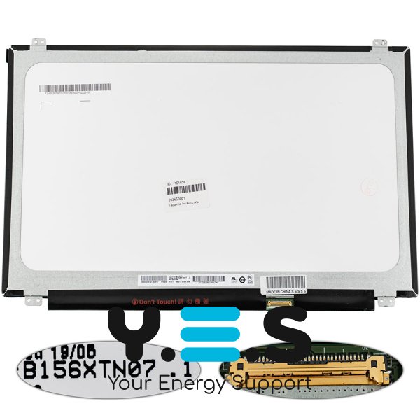 Матриця 15.6" B156XTN07.1 1366×768 eDP 30pin LED Slim матова, роз’єм справа знизу (renew)